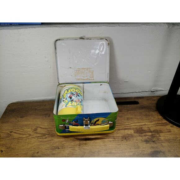 Vintage 1983 Disney Sport Goofy Metal Lunchbox with Thermos – Aladdin Industries - Picture 7 of 8